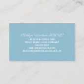 Lactation Consultant Breastfeeding Baby Blue 名刺 (裏面)