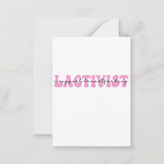 Lactivisit Iが授乳認識度週間をサポート ノートカード (正面)