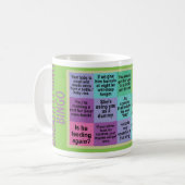 Lactivistの母乳で育てるビンゴのマグ コーヒーマグカップ (正面左)