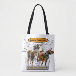 Lactose Intolerant? Just Tolerate It meme bag トートバッグ
