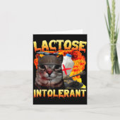 Lactose Intolerant Silly Cat Meme Funny Saying Cat カード (正面)