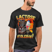 Lactose Intolerant Silly Cat Meme Funny Saying Cat Tシャツ (正面)