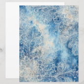 Lacy Blue Scrapbooking Paper (正面/裏面)