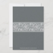 Lacy Ribbon Photo Christening Invitation 招待状 (裏面)