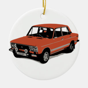 Lada -ソビエトロシアのな車 セラミックオーナメント