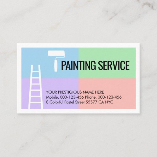 Ladder Paint Brush On Pastels 名刺 (正面)