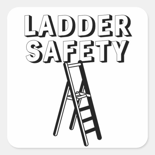 Ladder Safety Stickers スクエアシール (正面)