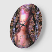 Ladeeの羽毛のフランスのなバロック ラージ壁時計 (傾斜)