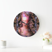 Ladeeの羽毛のフランスのなバロック ラージ壁時計 (ホーム)