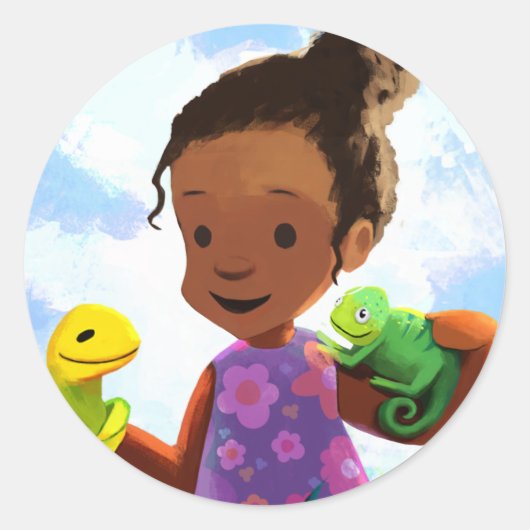 Ladi, Liz & Cam: 3人の友人が集まる ラウンドシール (正面)