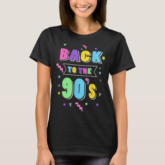 Ladies Back to the 90s Girl 90s Party Costume Wome Tシャツ (正面)