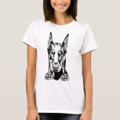 Ladies Doberman T-Shirt Tシャツ (正面)