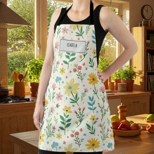 Ladies floral apron Spring | Floral apron | Gift エプロン