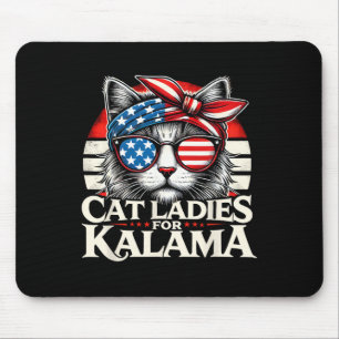 Ladies For Kamala Harris 2024 Chilless Cat Lady F マウスパッド