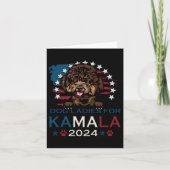 Ladies For Kamala Harris 2024 Poodle Dog America カード (正面)