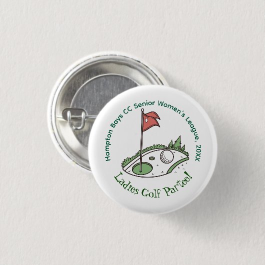 Ladies Golf League Celebration Button 缶バッジ (正面&裏面)