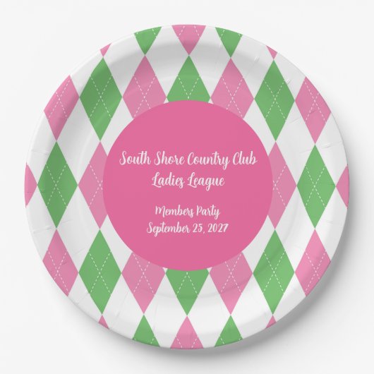 Ladies Golf League Party Dinner Plate ペーパープレート (正面)