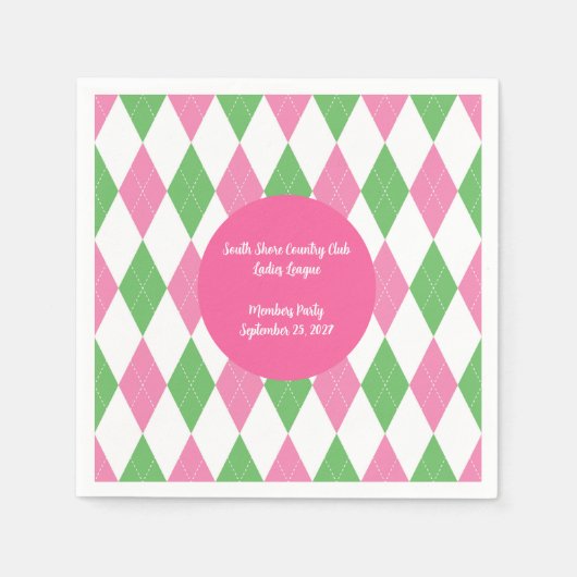 Ladies Golf League Party Napkins スタンダードカクテルナプキン (正面)