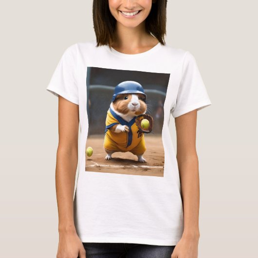 Ladies Guinea Pig Softball Superstar, Tshirt Tシャツ (正面)