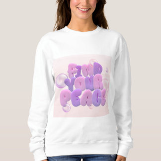 Ladies Long-Sleeve Top Find Your Peace - Cozy Pink スウェットシャツ