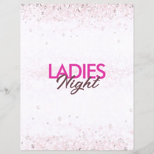 Ladies Night Party Pink Flyer Template チラシ (裏面)