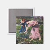 Ladies Picking Roses, John William Waterhouse マグネット (正面/裏面)