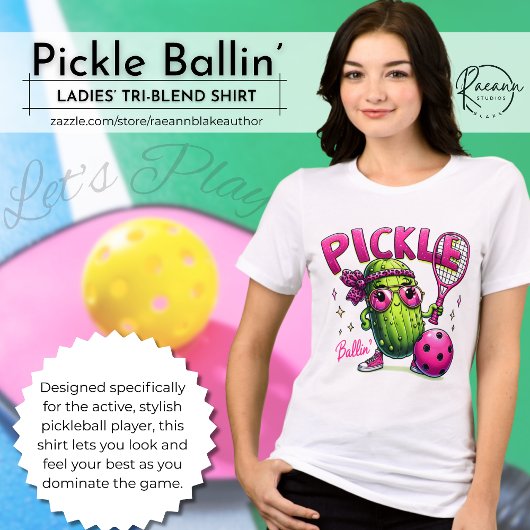 Ladies' Pickle Ballin' Tri-Blend Shirt トライブレンドＴシャツ