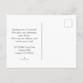 Ladies Pink Golf Cart  Moving Boxes Golf Course 案内ポストカード (裏面)