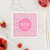 Ladies Pink Golf Flag Paper Napkins スタンダードカクテルナプキン (インサイチュ)