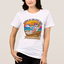 Ladies Queen of The High Seas - Front Print トライブレンドＴシャツ