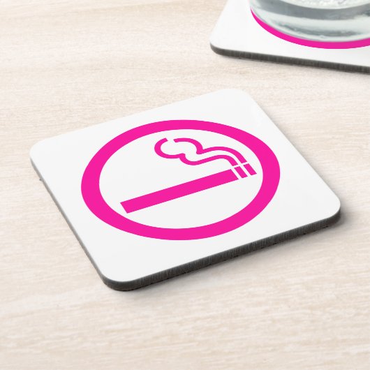 Ladies Smoking Area 喫煙女性 Japanese Sign コースター (左側)