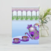 Ladies Teaパーティー(カスタマイズ可能な招待状) 招待状 (スタンド正面)