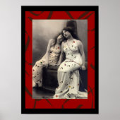 Ladies with long hair Victorian image ポスター (正面)