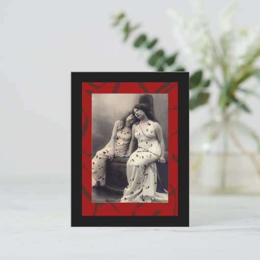 Ladies with long hair  Victorian image ポストカード (スタンド正面)