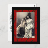 Ladies with long hair  Victorian image ポストカード (正面/裏面)