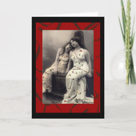 Ladies with long hair  Victorian note cards カード