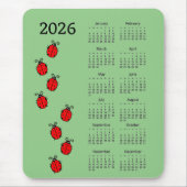 Ladiy Bugs 2026 Calendar Mousepad マウスパッド (正面)
