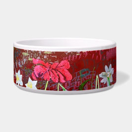 Ladrie's garden in red pet ボウル