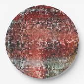 Ladrilho vermelho manchado com tinta spray ペーパープレート (正面)