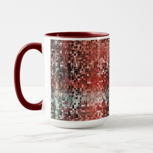 Ladrilho vermelho manchado com tinta spray マグカップ (左)