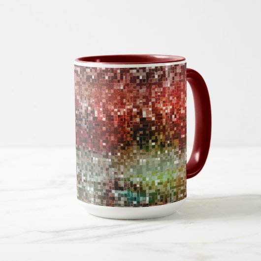 Ladrilho vermelho manchado com tinta spray マグカップ (正面右)