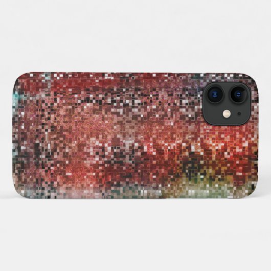 Ladrilho vermelho manchado com tinta spray Case-Mate iPhoneケース (裏面(横))
