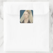 Ladyのポートレート, c.1460 (パネル上の油) スクエアシール (バッグ)