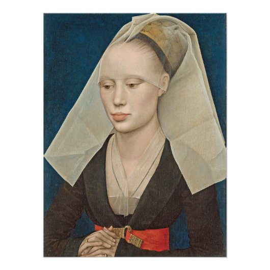 Ladyのポートレート, c.1460 (パネル上の油) ポスター (正面)