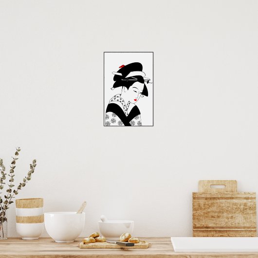 LADY1_日本のPOSTER ポスター (キッチン)