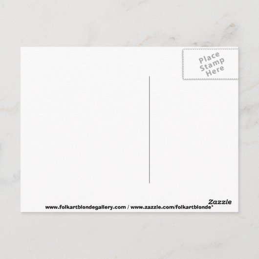 Lady 飛んでいる Liberty – はがき (裏面)