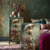 Lady & a Parasol Ethereal Floral Field 薄葉紙