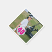 Lady Amazing誕生日スナップショット スタンダードカクテルナプキン (角)