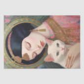 Lady and エレガント Feline Iアールヌーボー・デコページ 薄葉紙 (正面)