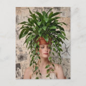  Lady and A Houseplant on her head  ポストカード (正面)